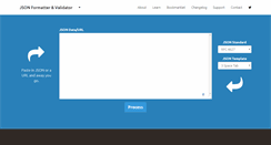 Desktop Screenshot of jsonformatter.curiousconcept.com